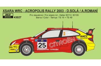 Decal – Citroen Xsara WRC Rally Acropolis 2003